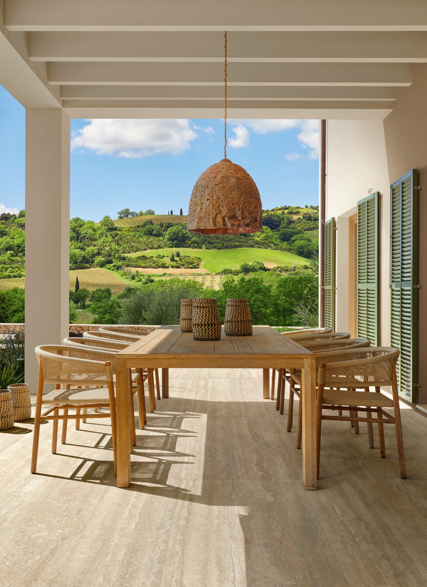 Terrazza con gres porcellanato 20 mm da esterno