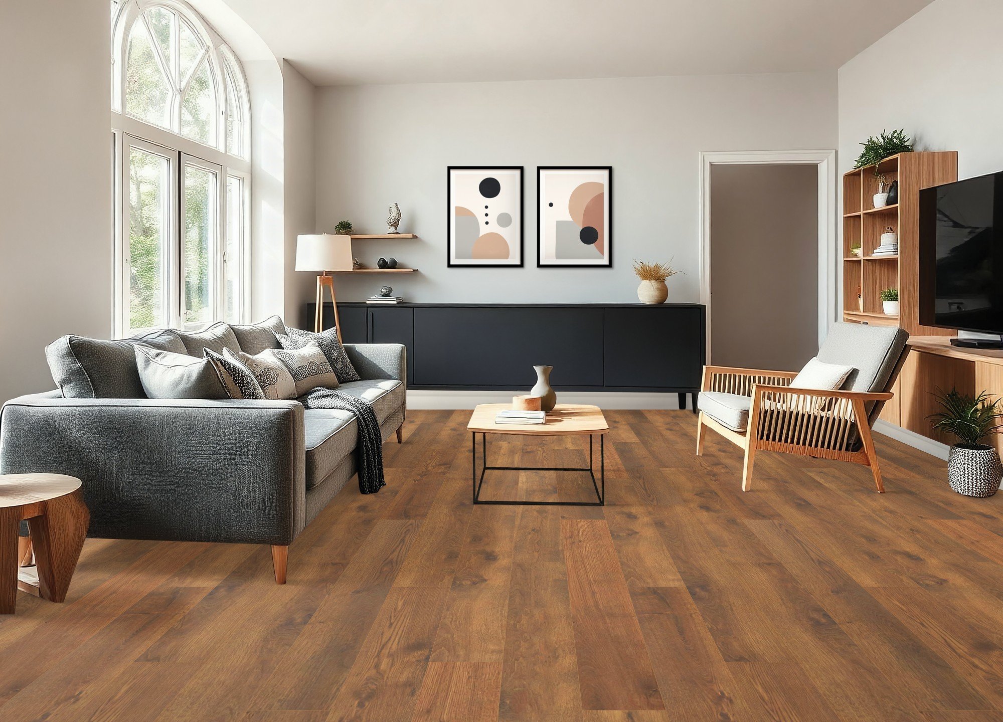Pavimento laminato effetto legno a posa flottante