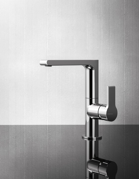 Miscelatore lavabo serie Delta con leva laterale, cromato