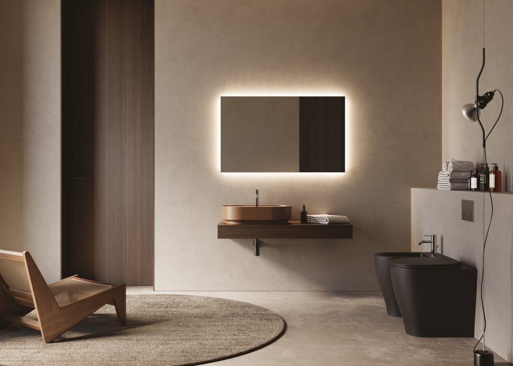 Collezione Mirto Round - vaso a terra nero