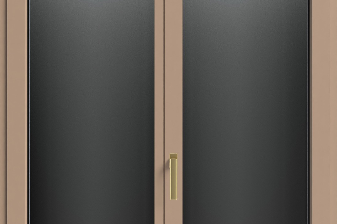 Serramento ibrido alluminio-PVC Biemme Inversa in allestimento architettonico