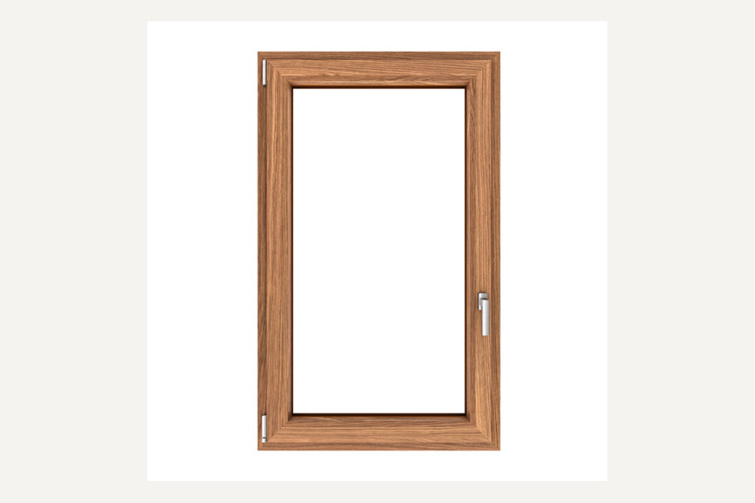 Finestra Linea76 in PVC effetto legno