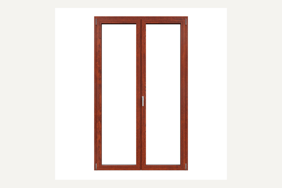 Porta-finestra Solaris in PVC effetto legno