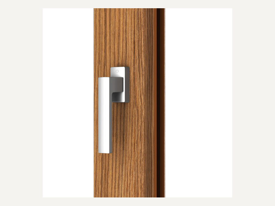 Dettaglio di profilo in PVC effetto legno