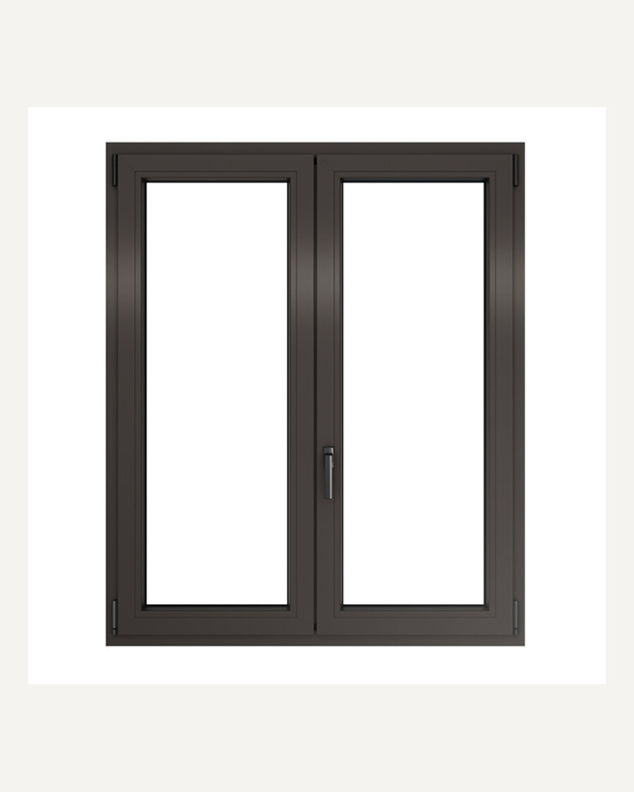 Finestra Vision76 in PVC con anta a sezione ridotta