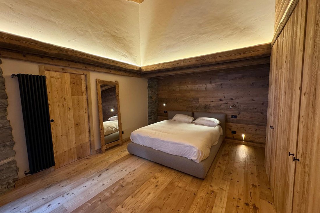 Camera con parquet Gazzotti della linea Legni Antichi